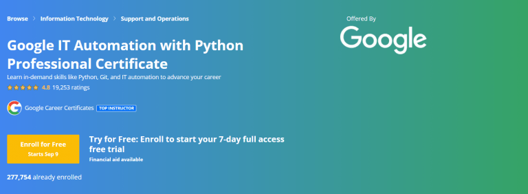Google IT Automation With Python Professional Certificate Review - USA 2021